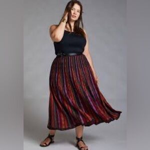 Anthropologie Cecilia Prado Pleated Midi Knit Sweater skirt